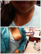 Clocking Out O[F] Work. Spot The New Piercing ;)