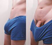 Requested: Usual Bulge In Undies Vs. Boner In Undies