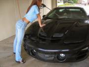 Nikki Sims Washing The Car