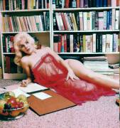 Blonde In A Red Négligée, Around 1960