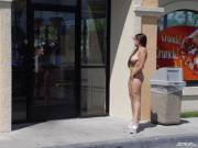 Amy Sutterfield Outside A Taco Bell (Mic)