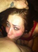 Amateur Looks Like She's Stuffed Full..