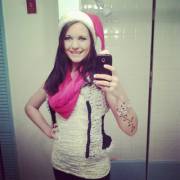 Santa Hat Mirror Selfie