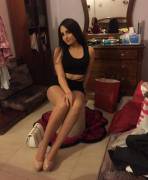 Lebanese Maryam, Posing With Short And Tight Clothes, On A Freezing Night