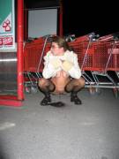 Caught Short Outside The Supermarket.