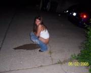 Naughty Girls Piss On Driveway And Laugh