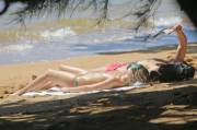 Margot Robbie Tanning Topless On The Beach