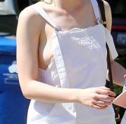 Elle Fanning No Bra And Nipple Slip