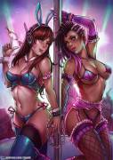 D.va &Amp;Amp;Amp; Sombra Pole Dancing (Kachima)