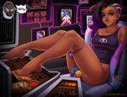 Sombra Hacking Into Winston's Pc To Post Her Own Smut (Hizzacked) [F]