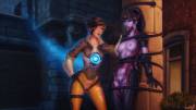 Tracer Comes Along To Take Advantage When Widowmaker Manages To Get Herself Caught ...