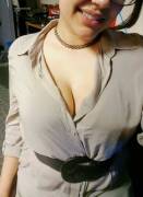 Want A Peek Under My Button Up Dress?