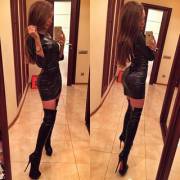 Leather Dress, Leather Boots