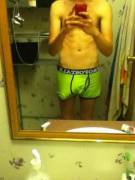 Dong In Green Briefs (Crosspost From /R/Maleunderwear)