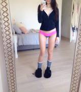 ❄ Pink/Grey Vs Thong, Worn 3 Days &Amp;Amp;Amp; Very Dirty! Gusset Shot &Amp;Amp;Amp; ...