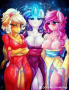 Showing The Earth Ponies What Having A Horn Is Good For; Feat. Rarity, Applejack, ...