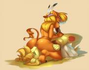 Braeburn And Little Strongheart, 69Ing [Anthro] (Artist: Siden)