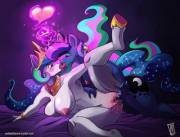 Princesses Luna And Celestia, Making Up For Lost Time [Anthro] (Artist: Zwitterkitsune)