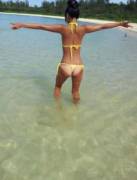 Not The Bottoms She Originally Tanned In...