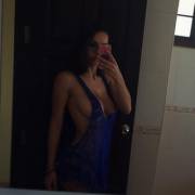 Blue Dress Without A Bra