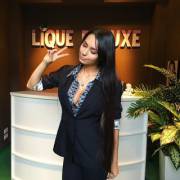 Blue Outfit With A Hint Of Cleavage