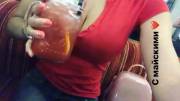 Fruity Drink With A Cleavage On The Side (Gif)