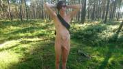 Showing Off In A Public Forest