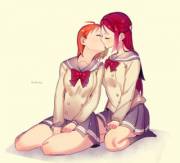 Sakurauchi Riko And Takami Chika (Love Live! And Love Live! Sunshine!!)