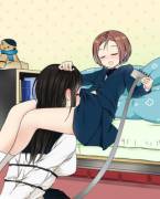 Putting Her Mouth To Work