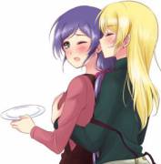 Feeling Her From Behind And Kissing Her Ear