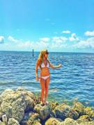 Hot Blonde On The Shore