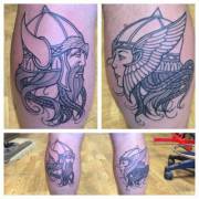 Started A New Project. Viking And His Valkyrie.