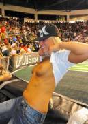 Grins While Flashing.