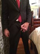 I Love Putting My Lips On His Cock When He Is In A Suit. Want To See The Video?