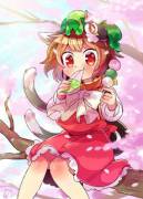 Chen Is Enjoying Spring. [Touhou]