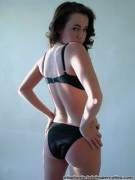 Modelling Her Black Bra And Panties