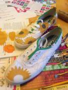 Obsessed With Sunflowers So I'm Working On My Shoes! 