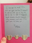 Mama Made Me A Card!!! ^_^