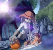 Judy And Nick Taking A Dip In A Pond (Leyanor) [Zootopia]