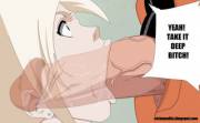 [Ino] Giving Naruto A Blowjob