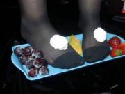 Pantyhose Foot Desert, Dig In!