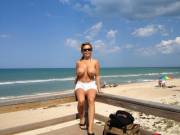 Topless With Partly Cloudy Skies