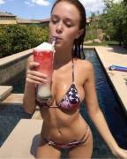 Patriotic Drink In The Pool