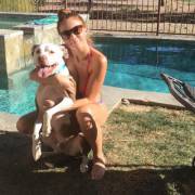 Lovely Picture With Her Dog