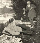 The Voyeur's Suggestion - Illustration By Marquis Franz Von Bayros (C.1907)