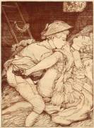 In The Hayloft - Drawing By C. Somof (Unknown Date)