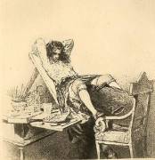 The Art Lesson Illustrated By Mihaly Von Zichy (C. 1900)