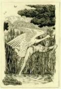 Zeus And Leda - Vintage (S)Ex Libris Bookplate