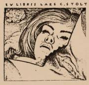 A Vintage Close-Up (S)Ex Libris Bookplate By Mark F. Severin