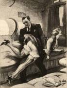 Srangers On A Train Illustrated By Louis Malteste (C. 1925)